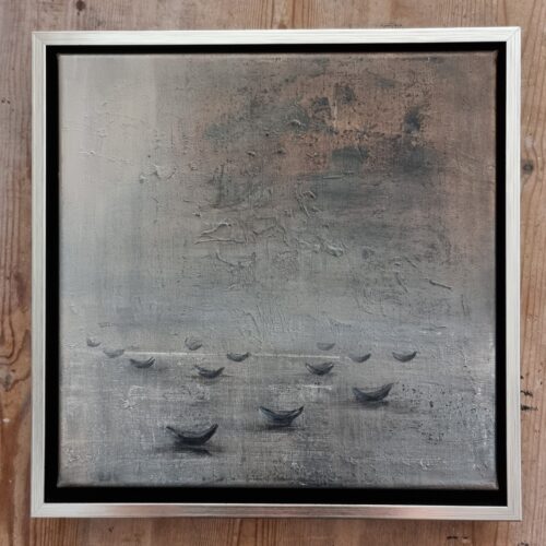 169.  Małgorzata Wójcik, 2025, cykl ''Odyseusze'', nr3,  30x30cm, akryl na płótnie, zabezpieczony werniksem, sygnowany na odwrociu