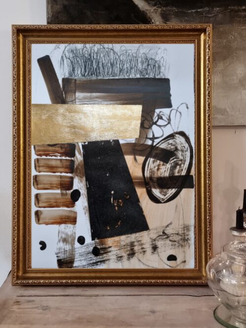 Małgorzata Wójcik, 2025, Kompozycja Abstrakcyjna Nr 20 , 50x70 cm, technika mieszana na papierze, sygn. na odwrocie