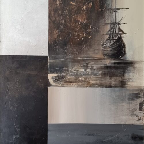 177.  Małgorzata Wójcik, 2025, cykl ''Nowe Kadry'' nr3 140x90 cm, akryl na płótnie, zabezpieczony werniksem, sygn. l.dół i na odwrociu